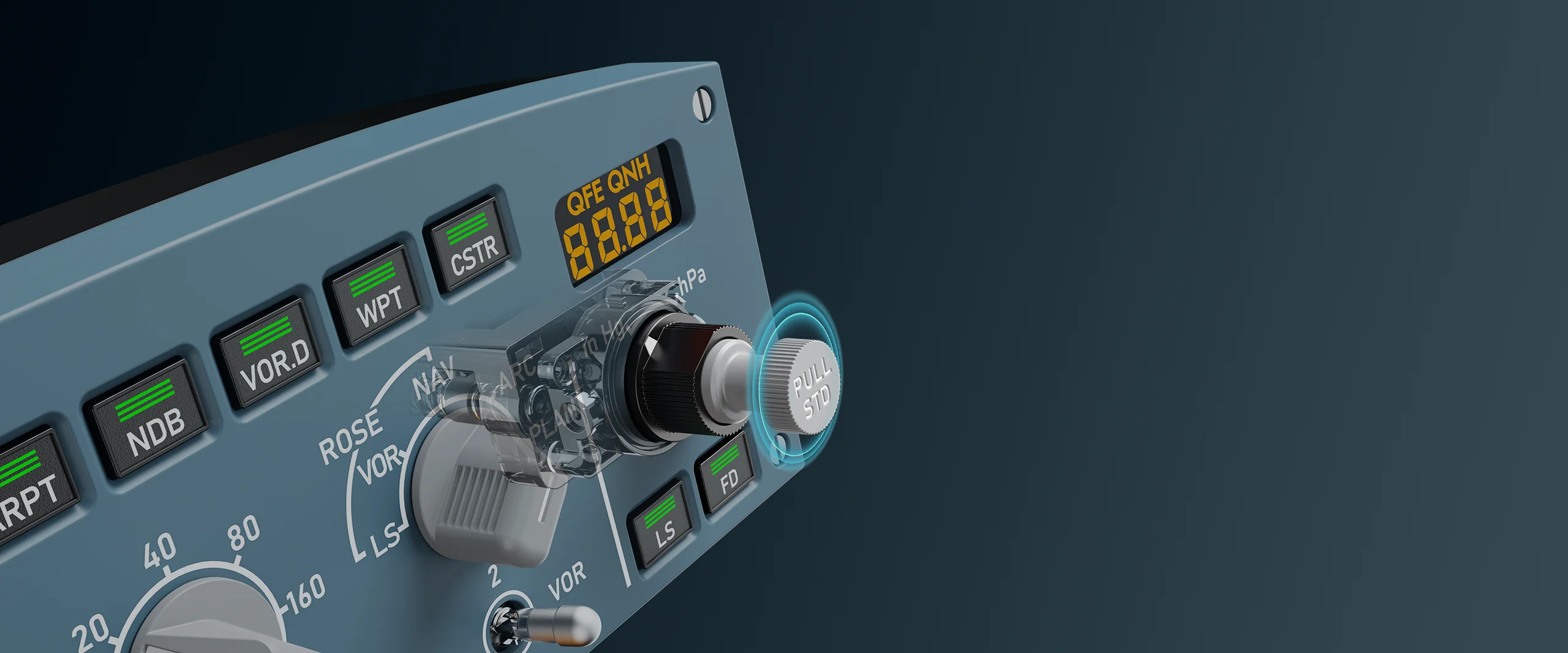 Control Panel Moza MA3F - push-pull knobs zoom